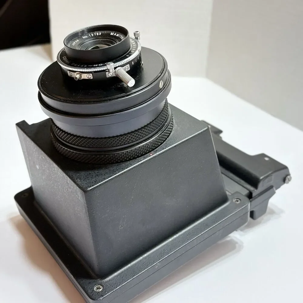 Mamiya-Sekor P 75mm f/5.6 Lens Copal Press No 0 Polaroid 545 Module